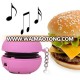 2.0 mini hamburger wireless portable speaker with led light